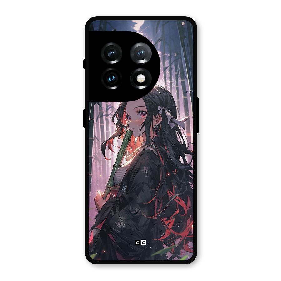 Cute Nezuko Metal Back Case for OnePlus 11