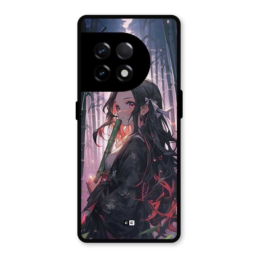 Cute Nezuko Metal Back Case for OnePlus 11R