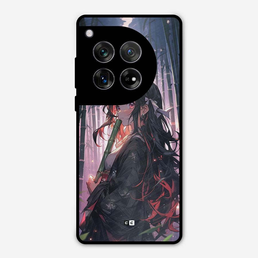 Cute Nezuko Metal Back Case for OnePlus 12