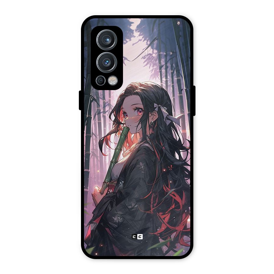 Cute Nezuko Metal Back Case for OnePlus Nord 2 5G