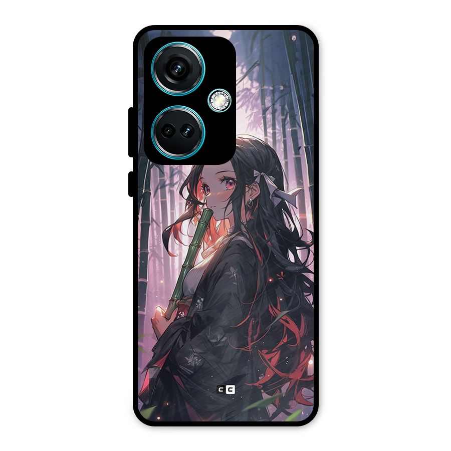Cute Nezuko Metal Back Case for OnePlus Nord CE 3 5G