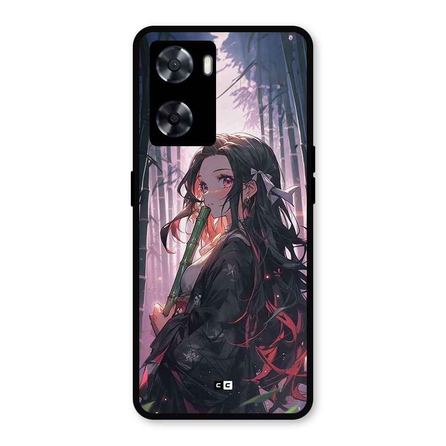Cute Nezuko Metal Back Case for OnePlus Nord N20 SE