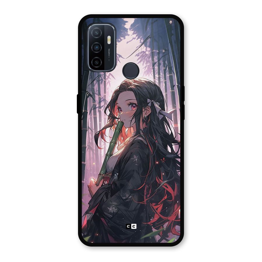Cute Nezuko Metal Back Case for Oppo A53