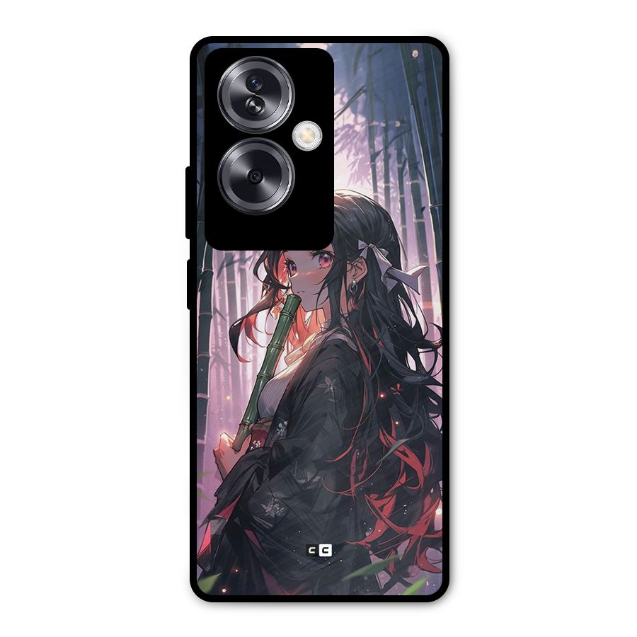 Cute Nezuko Metal Back Case for Oppo A79 5G