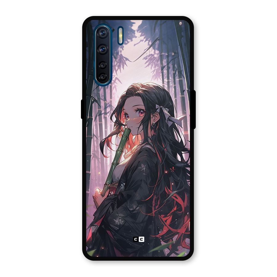 Cute Nezuko Metal Back Case for Oppo F15
