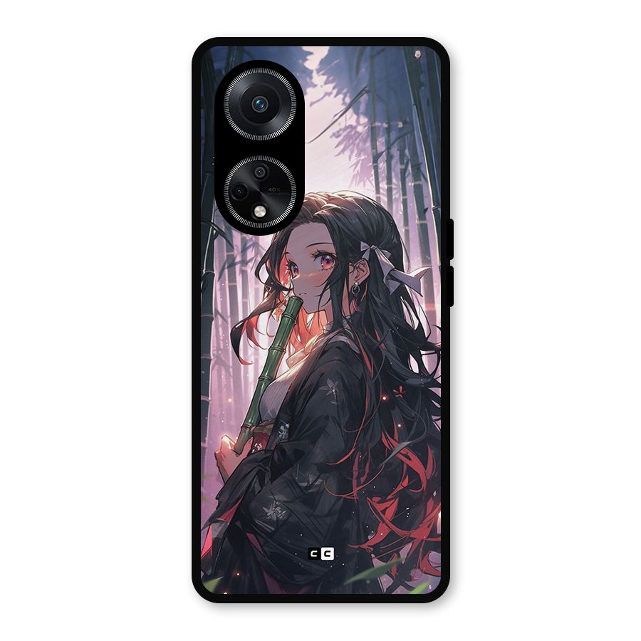 Cute Nezuko Metal Back Case for Oppo F23