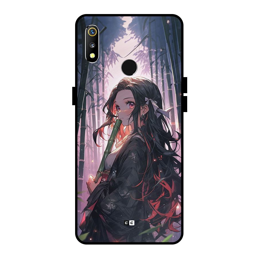Cute Nezuko Metal Back Case for Realme 3i