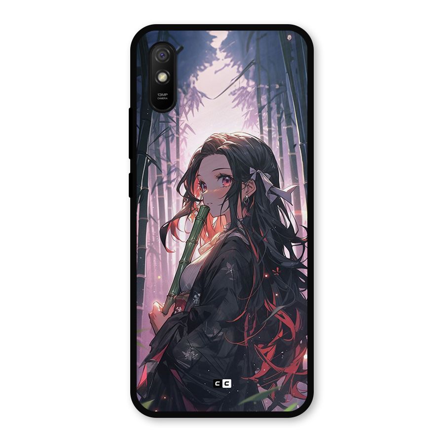 Cute Nezuko Metal Back Case for Redmi 9i