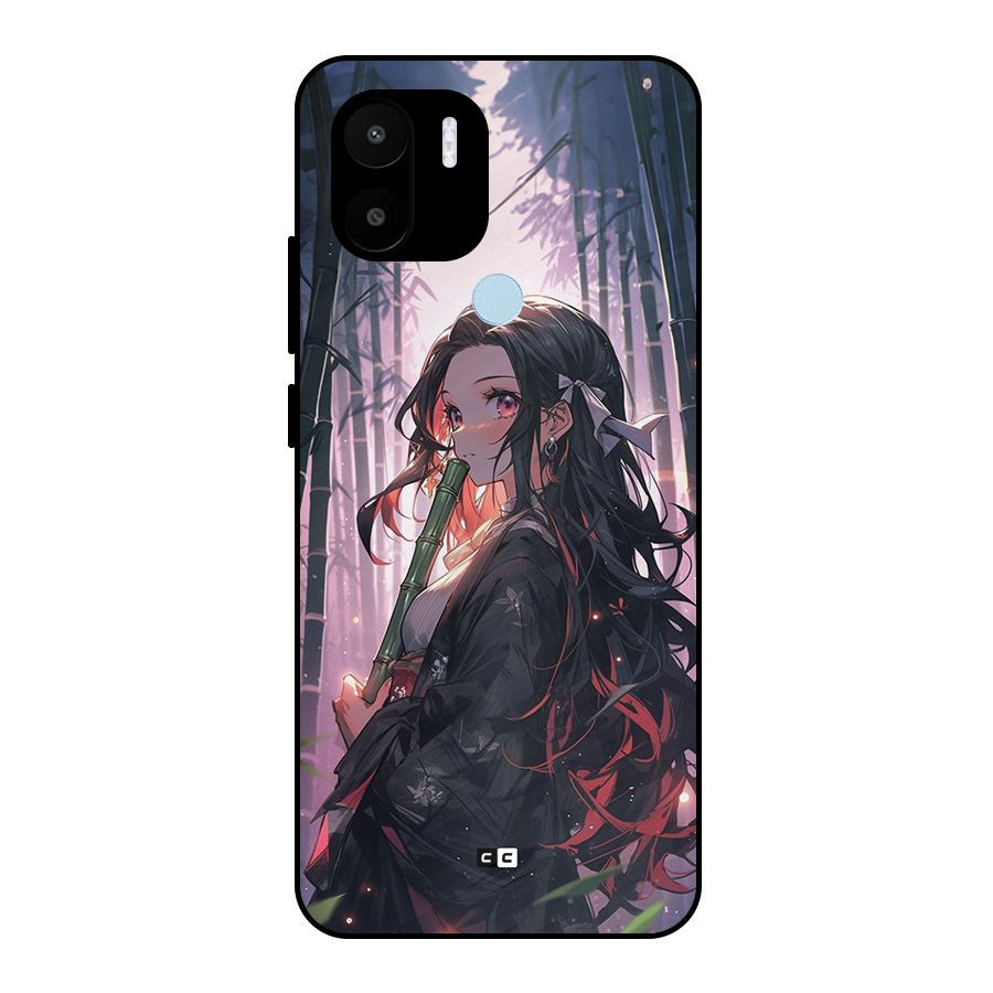 Cute Nezuko Metal Back Case for Redmi A1 Plus
