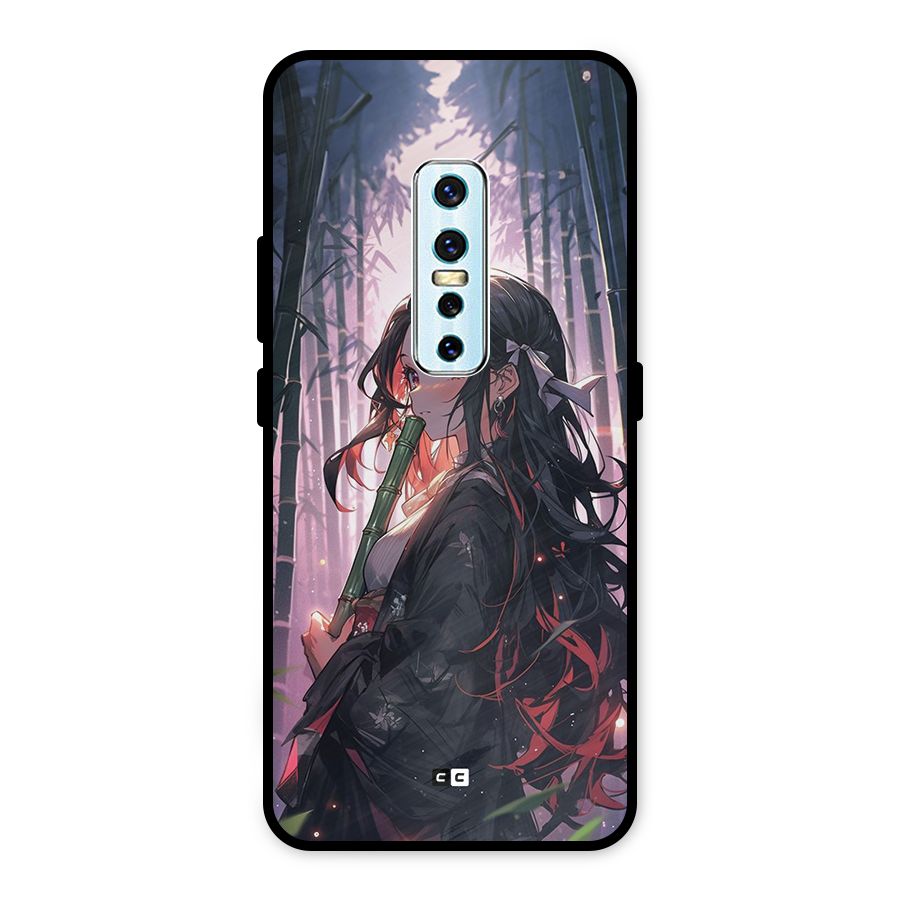 Cute Nezuko Metal Back Case for Vivo V17 Pro