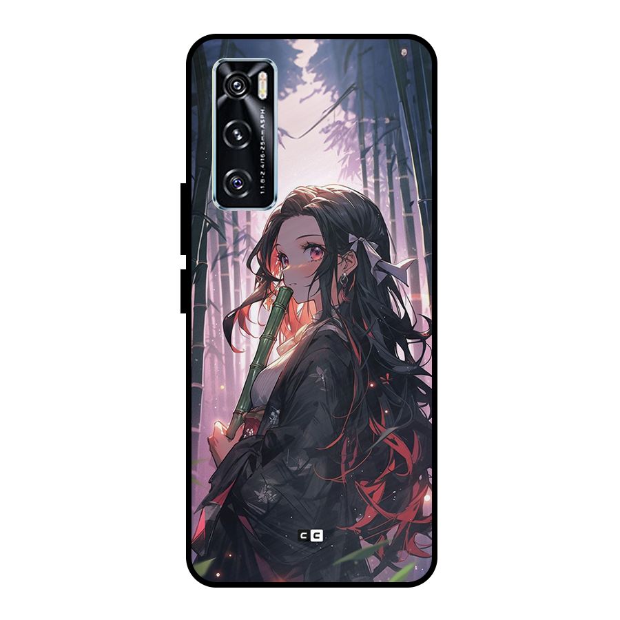 Cute Nezuko Metal Back Case for Vivo V20 SE