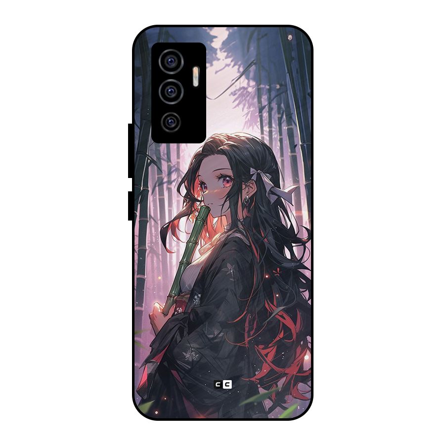 Cute Nezuko Metal Back Case for Vivo V23e
