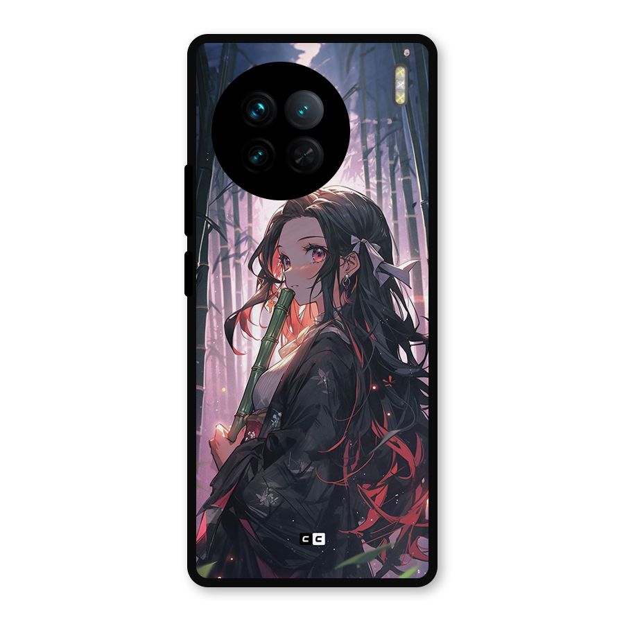 Cute Nezuko Metal Back Case for Vivo X90