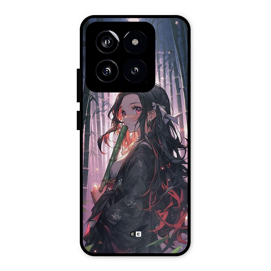 Cute Nezuko Metal Back Case for Xiaomi 14