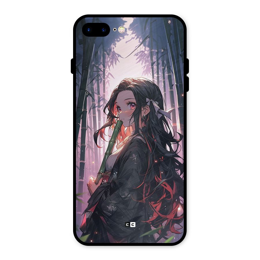 Cute Nezuko Metal Back Case for iPhone 7 Plus