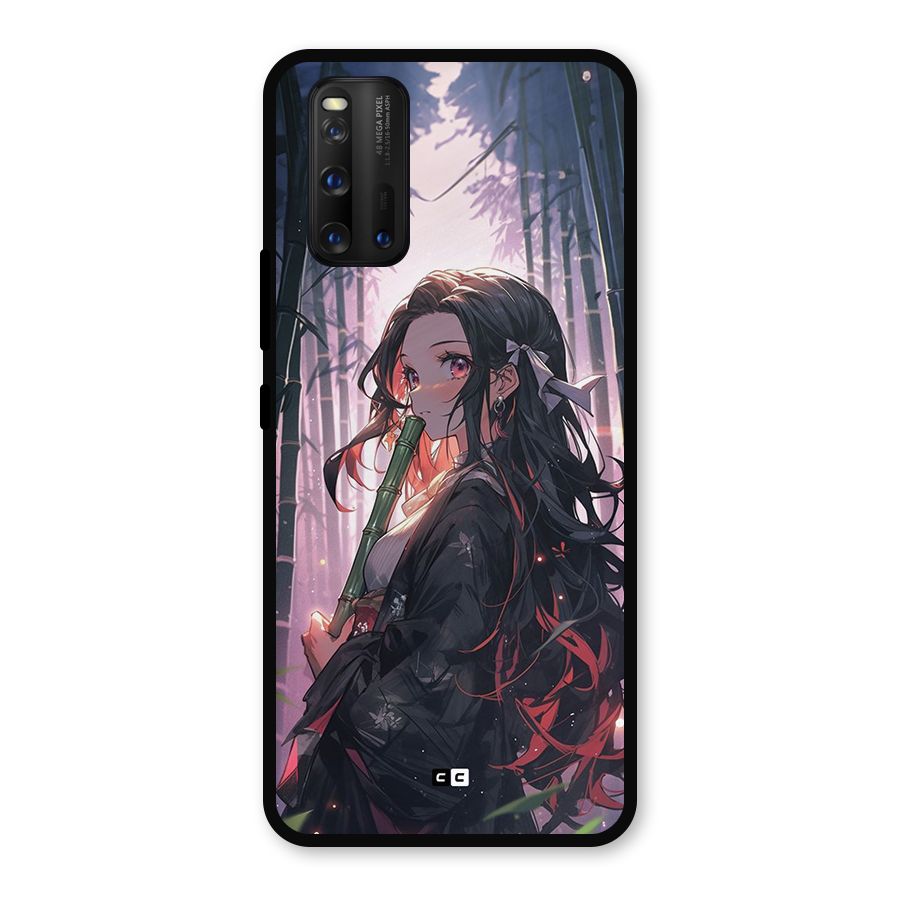 Cute Nezuko Metal Back Case for iQOO 3