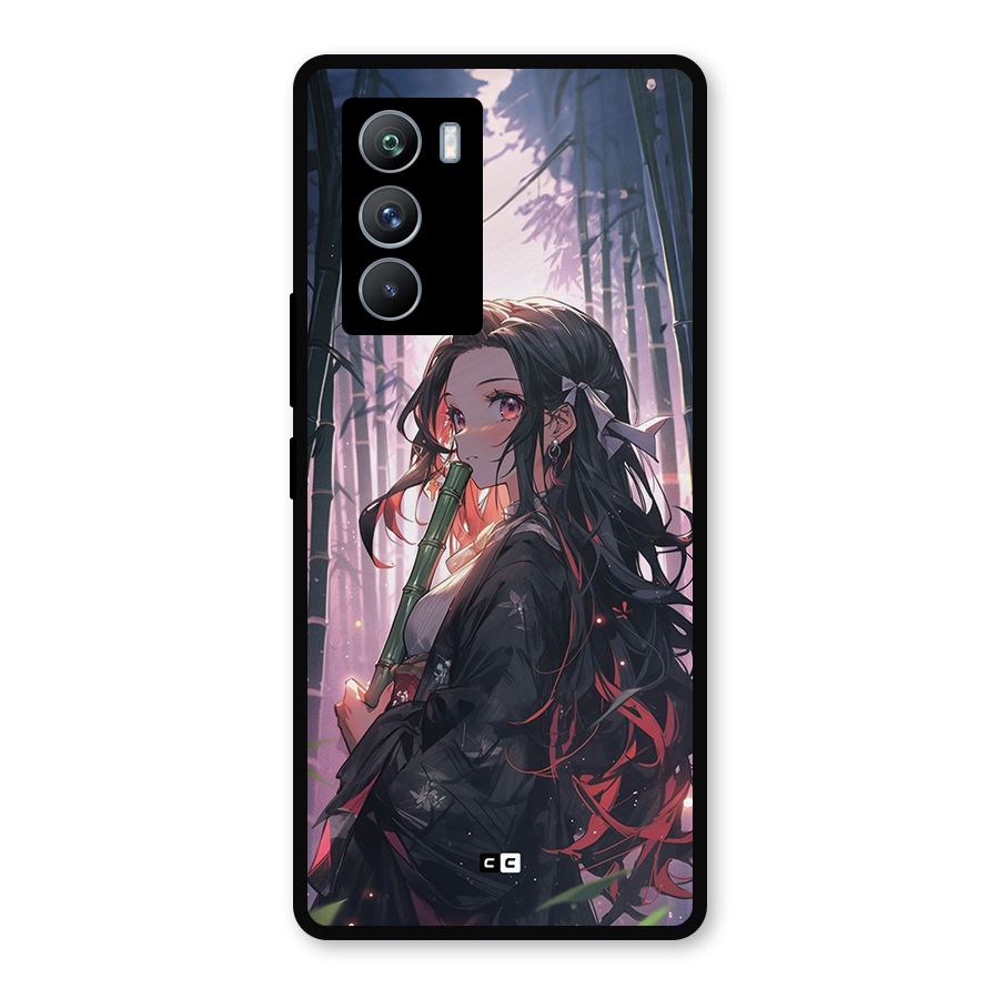 Cute Nezuko Metal Back Case for iQOO 9 SE