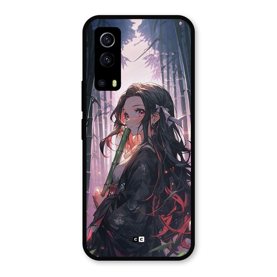 Cute Nezuko Metal Back Case for iQOO Z3