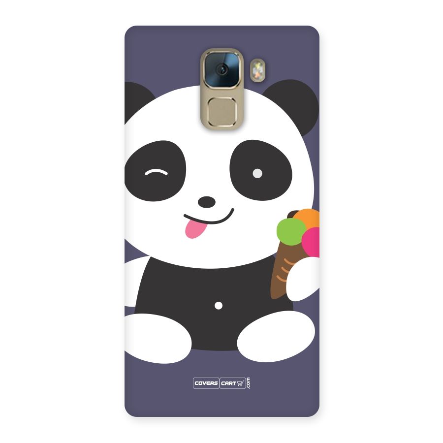 Cute Panda Blue Back Case for Huawei Honor 7