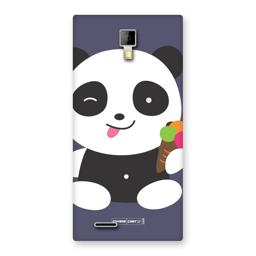 Cute Panda Blue Back Case for Micromax Canvas Xpress A99
