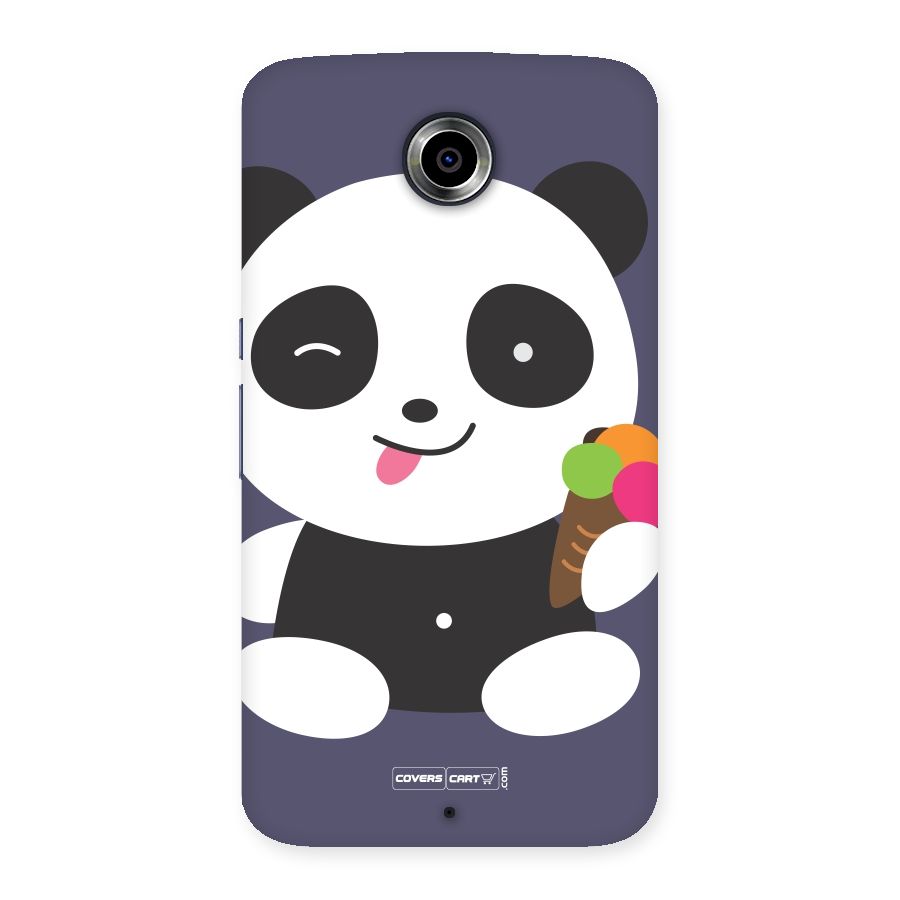 Cute Panda Blue Back Case for Nexsus 6