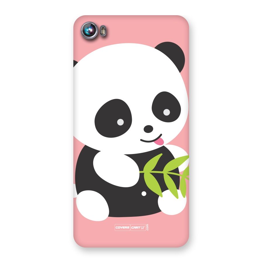 Cute Panda Pink Back Case for Micromax Canvas Fire 4 A107