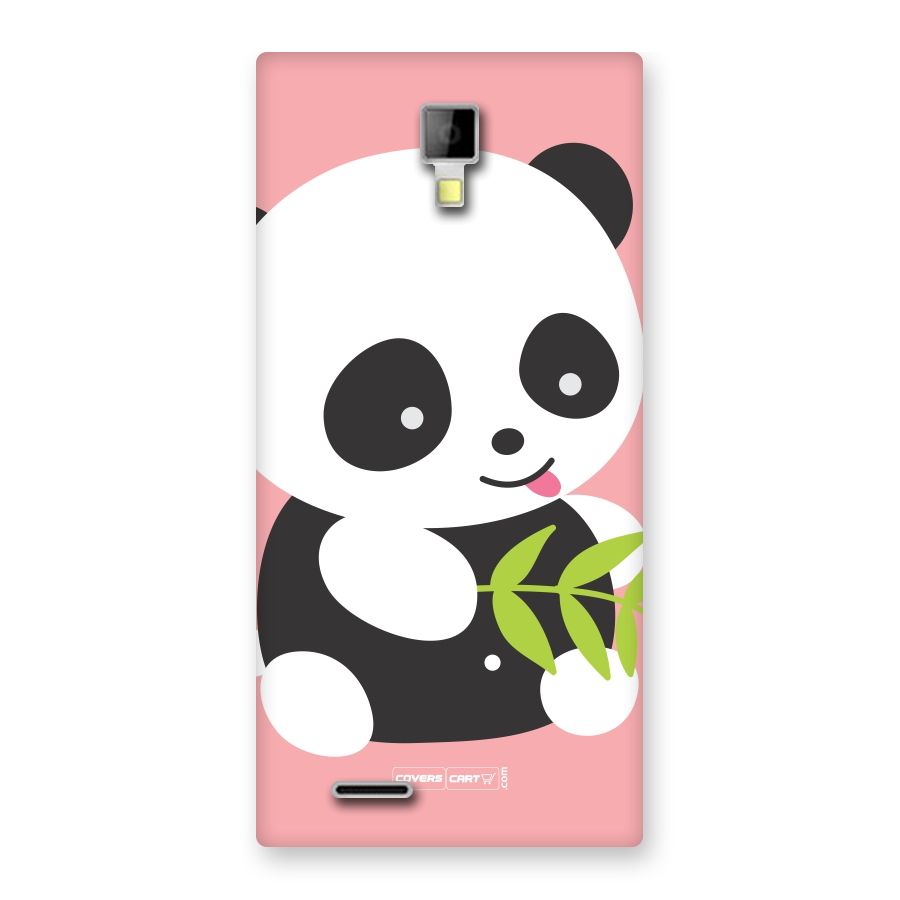 Cute Panda Pink Back Case for Micromax Canvas Xpress A99
