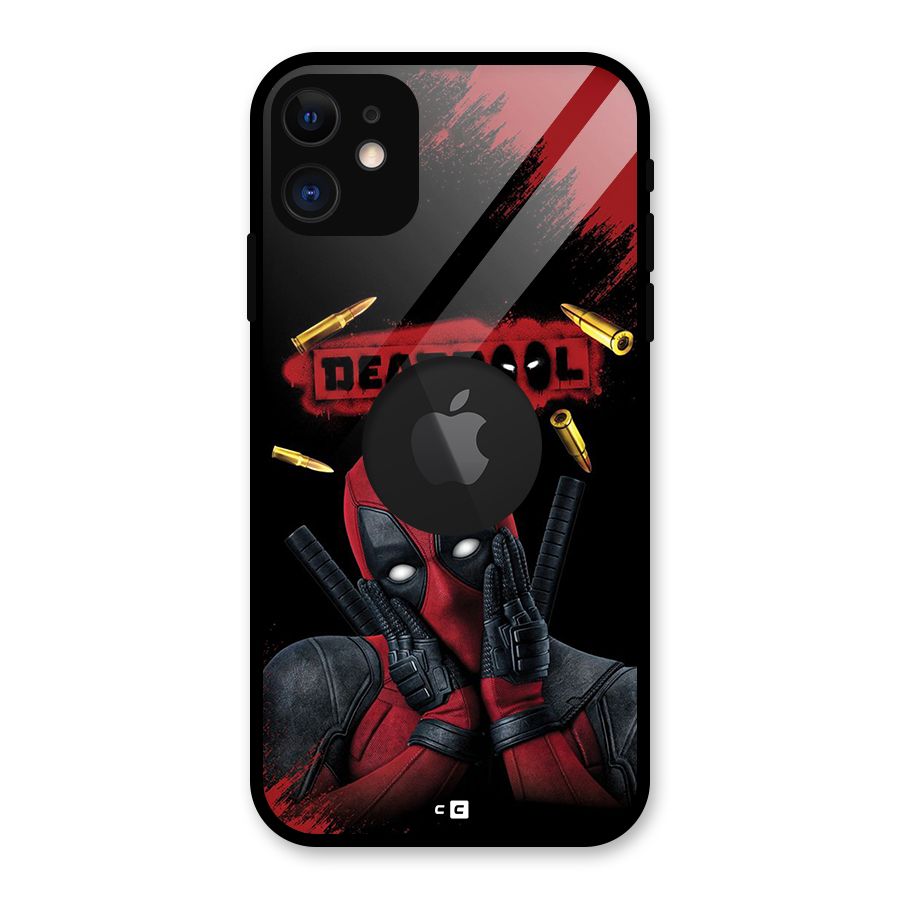 Cute Pool Glass Back Case for iPhone 11 Logo Cut