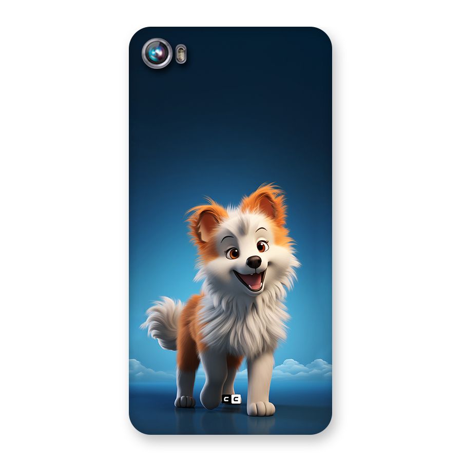 Cute Puppy Walking Back Case for Canvas Fire 4 (A107)