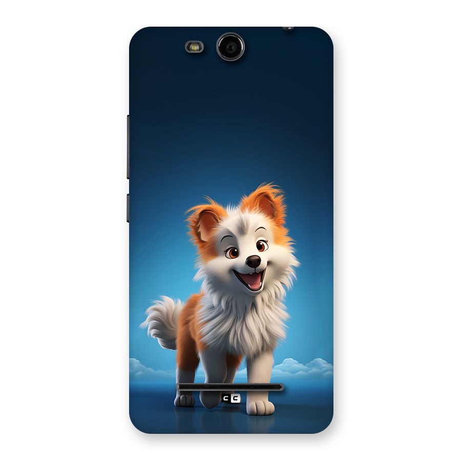 Cute Puppy Walking Back Case for Canvas Juice 3 Q392