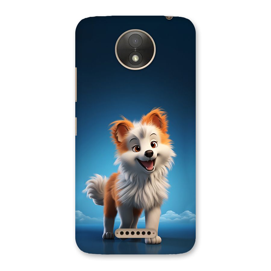 Cute Puppy Walking Back Case for Moto C Plus