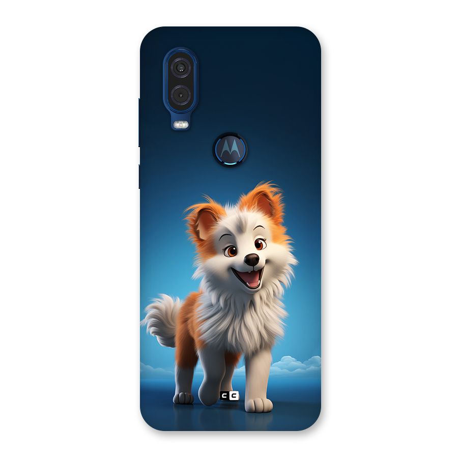 Cute Puppy Walking Back Case for Motorola One Vision