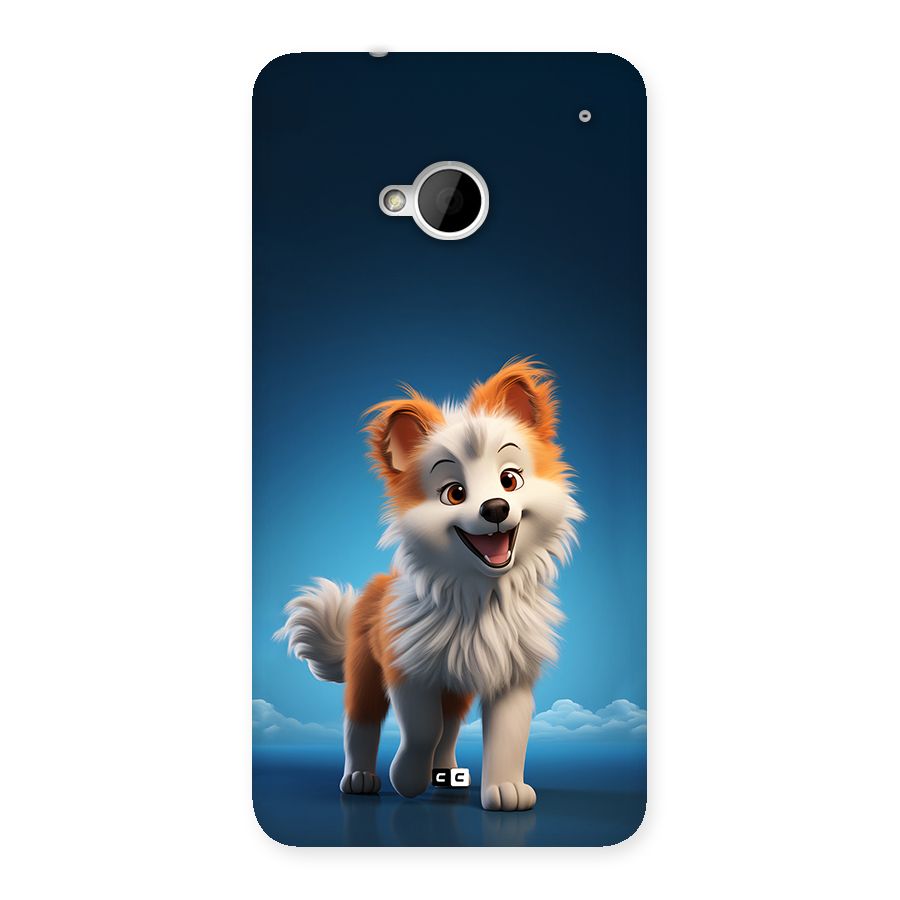 Cute Puppy Walking Back Case for One M7 (Single Sim)
