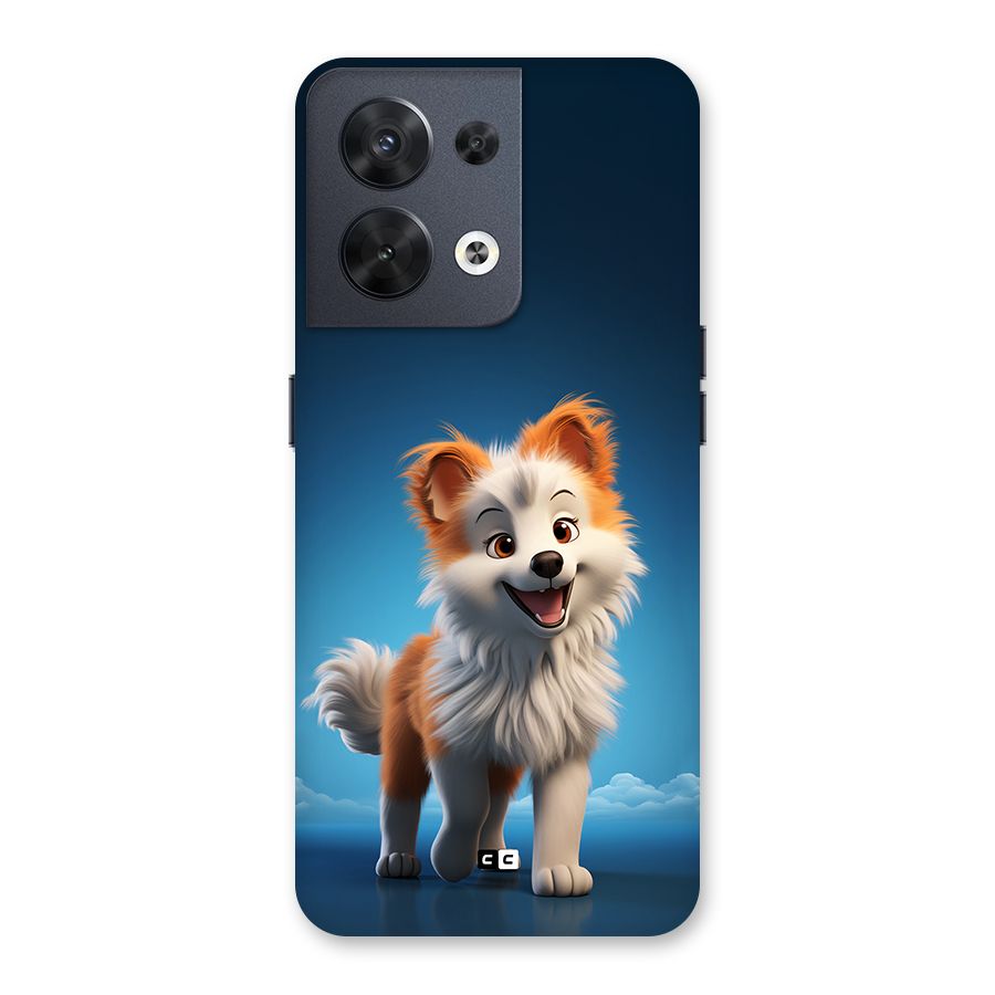 Cute Puppy Walking Back Case for Oppo Reno8 5G