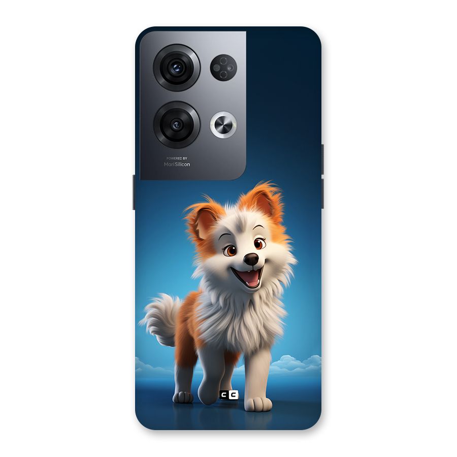 Cute Puppy Walking Back Case for Oppo Reno8 Pro 5G