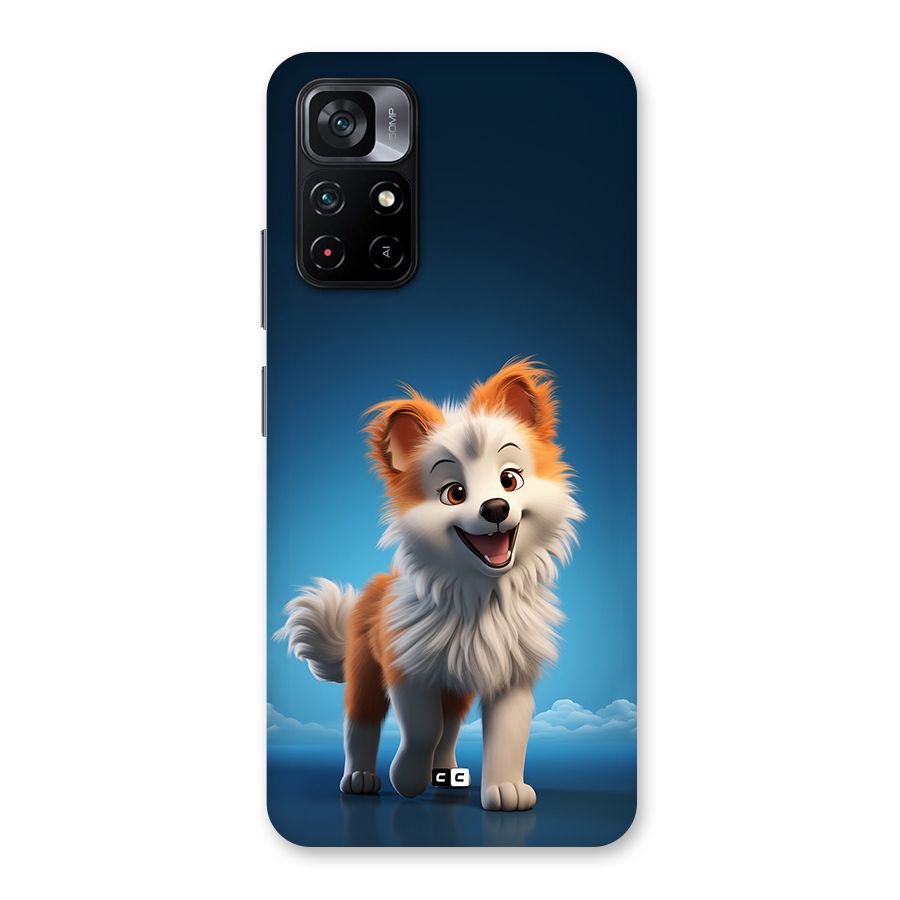Cute Puppy Walking Back Case for Poco M4 Pro 5G