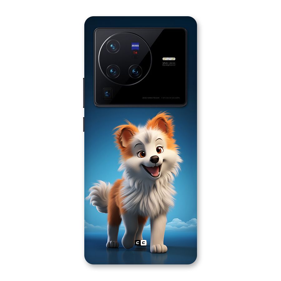 Cute Puppy Walking Back Case for Vivo X80 Pro