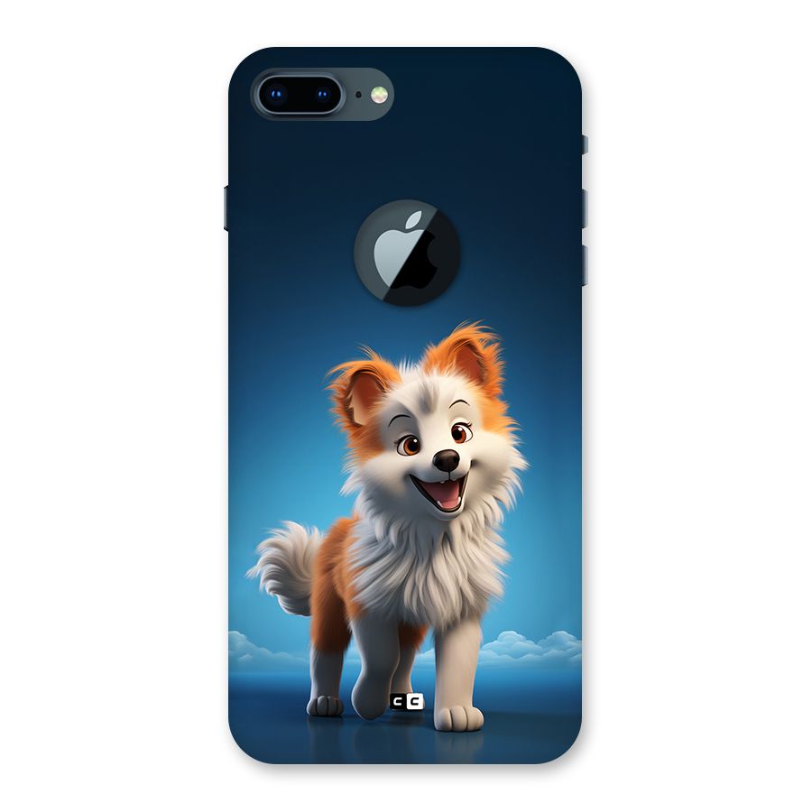 Cute Puppy Walking Back Case for iPhone 7 Plus Logo Cut