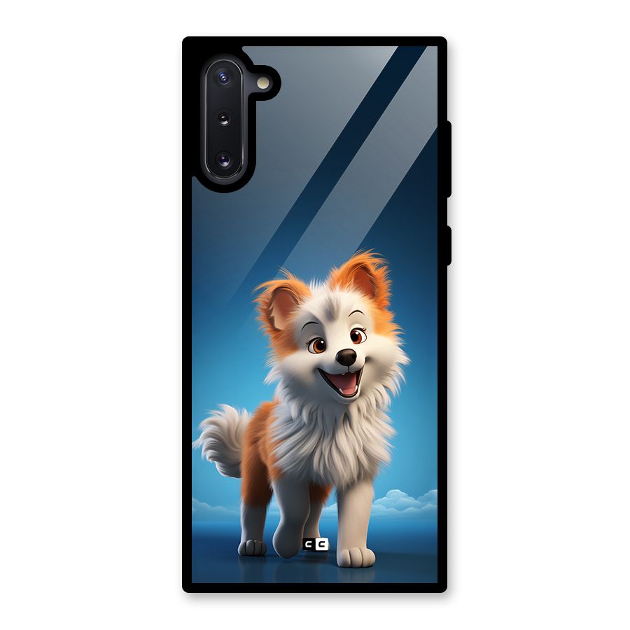 Cute Puppy Walking Glass Back Case for Galaxy Note 10
