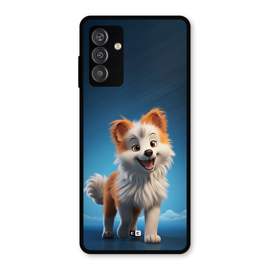 Cute Puppy Walking Metal Back Case for Galaxy F13
