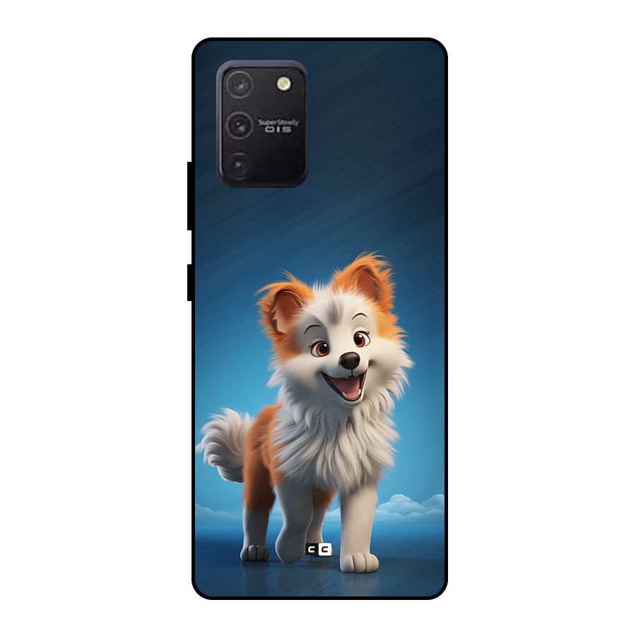 Cute Puppy Walking Metal Back Case for Galaxy S10 Lite