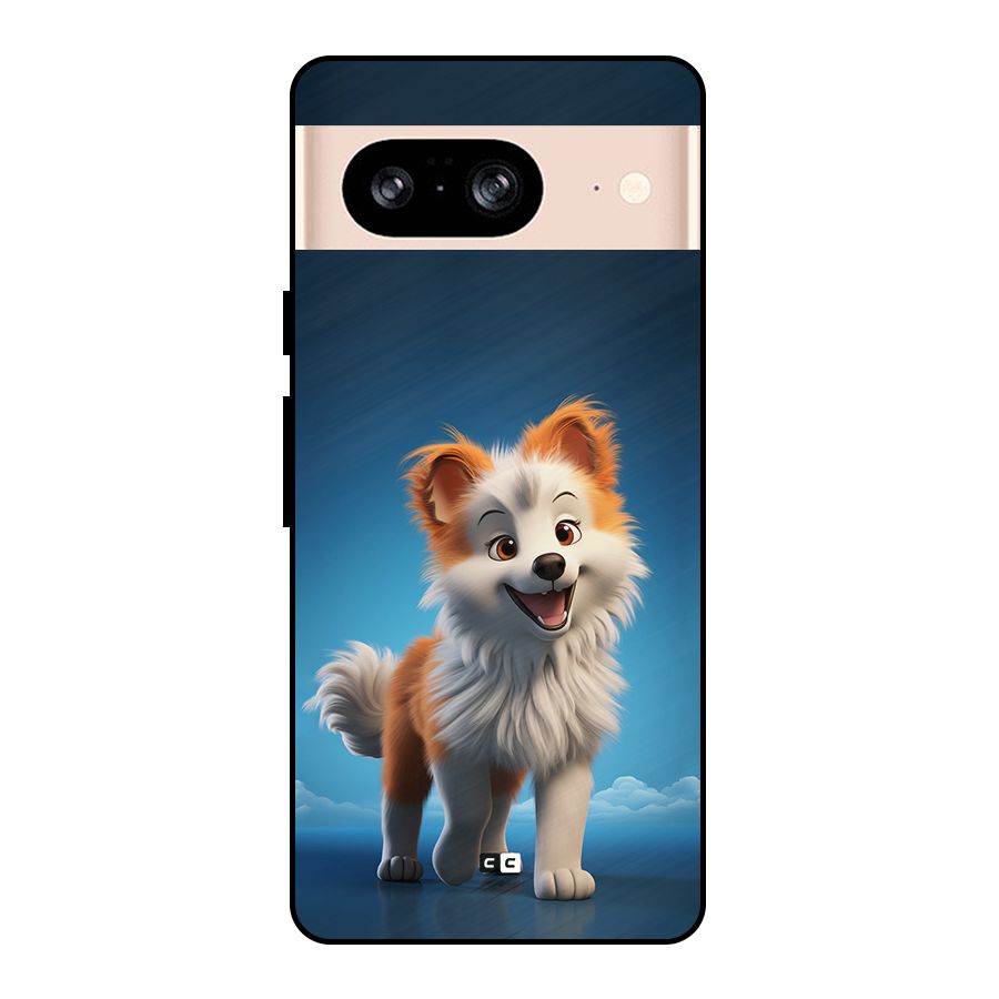 Cute Puppy Walking Metal Back Case for Google Pixel 8