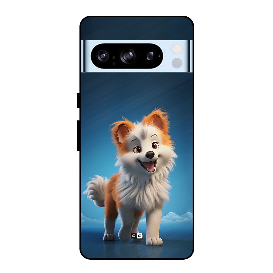 Cute Puppy Walking Metal Back Case for Google Pixel 8 Pro