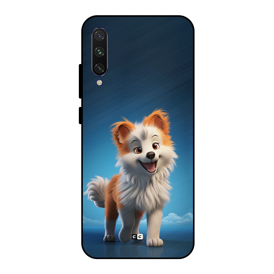 Cute Puppy Walking Metal Back Case for Mi A3