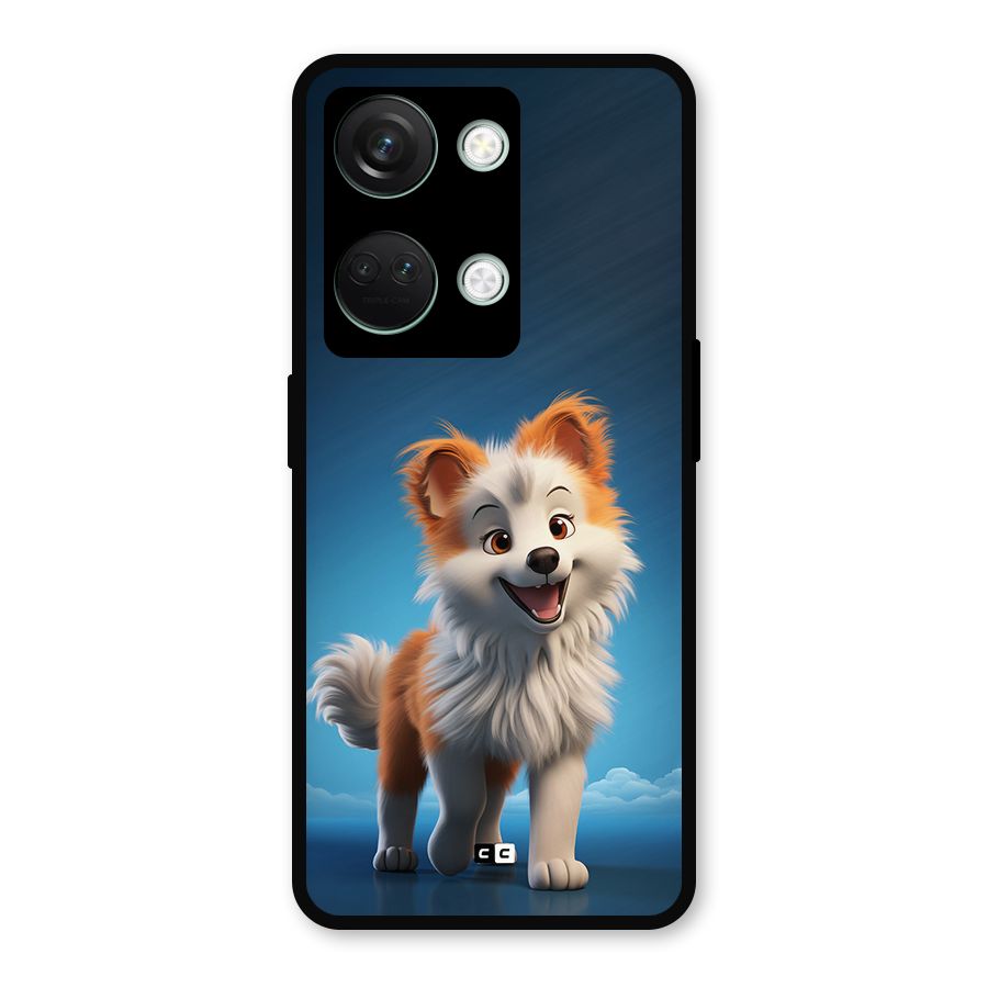 Cute Puppy Walking Metal Back Case for OnePlus Nord 3
