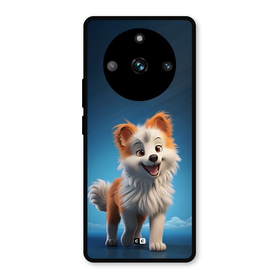 Cute Puppy Walking Metal Back Case for Realme 11 Pro