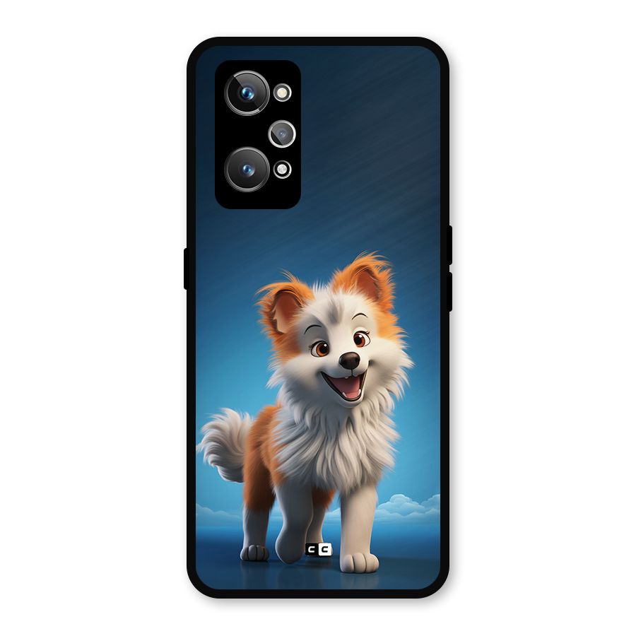 Cute Puppy Walking Metal Back Case for Realme GT Neo 3T