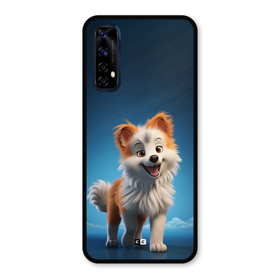 Cute Puppy Walking Metal Back Case for Realme Narzo 20 Pro