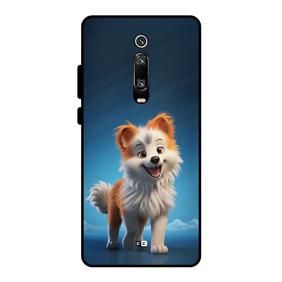 Cute Puppy Walking Metal Back Case for Redmi K20