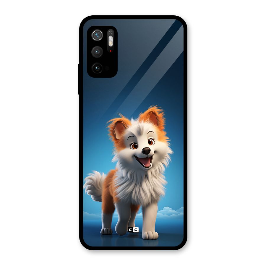 Cute Puppy Walking Metal Back Case for Redmi Note 10T 5G